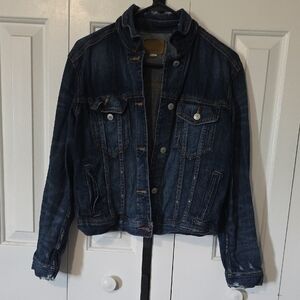 American Eagle Outfitters Brown Leather Patch Denim